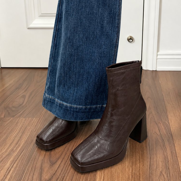 Lady thick martin boots winter France style boots for women