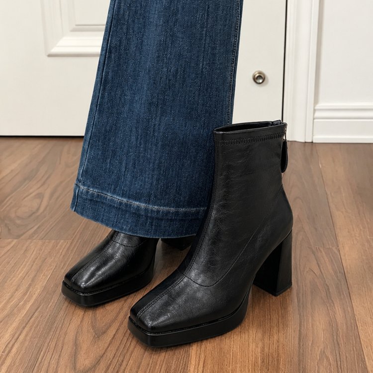 Lady thick martin boots winter France style boots for women