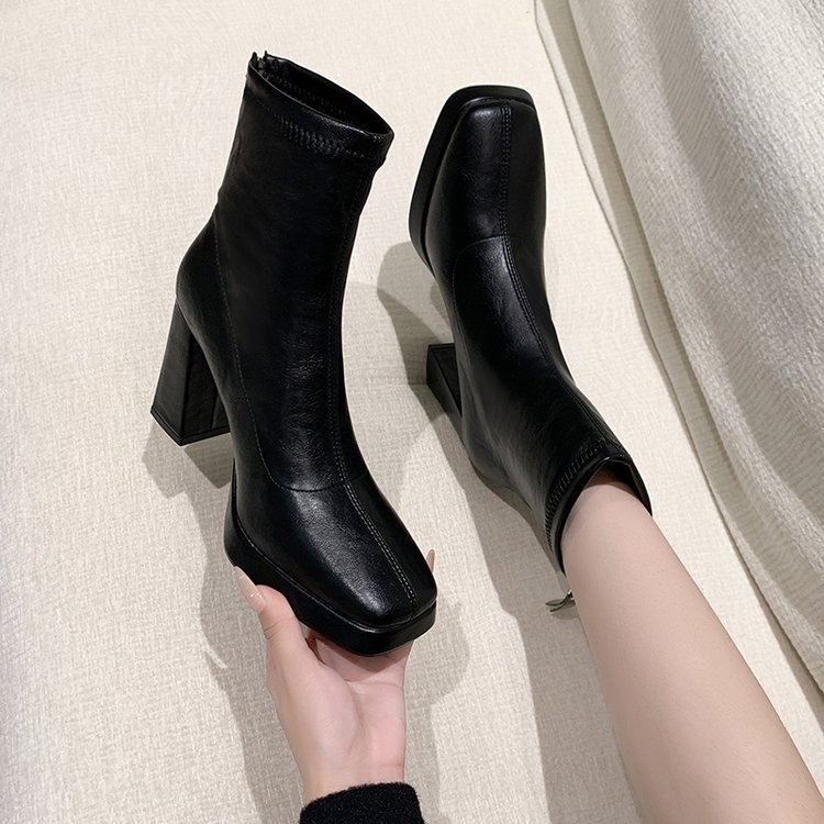 Lady thick martin boots winter France style boots for women