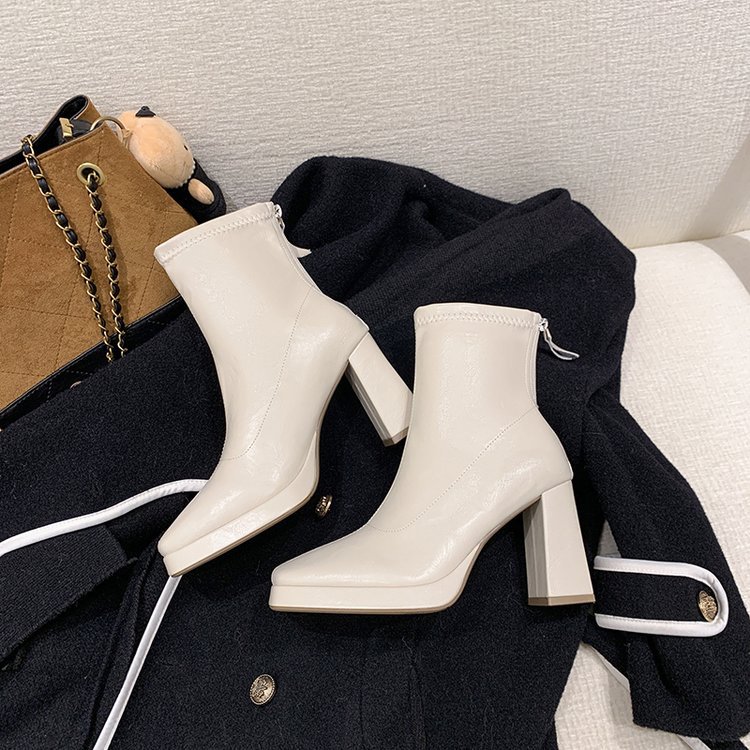 Lady thick martin boots winter France style boots for women
