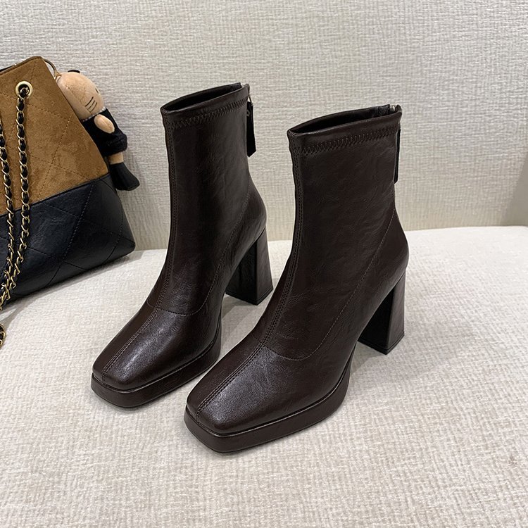 Lady thick martin boots winter France style boots for women