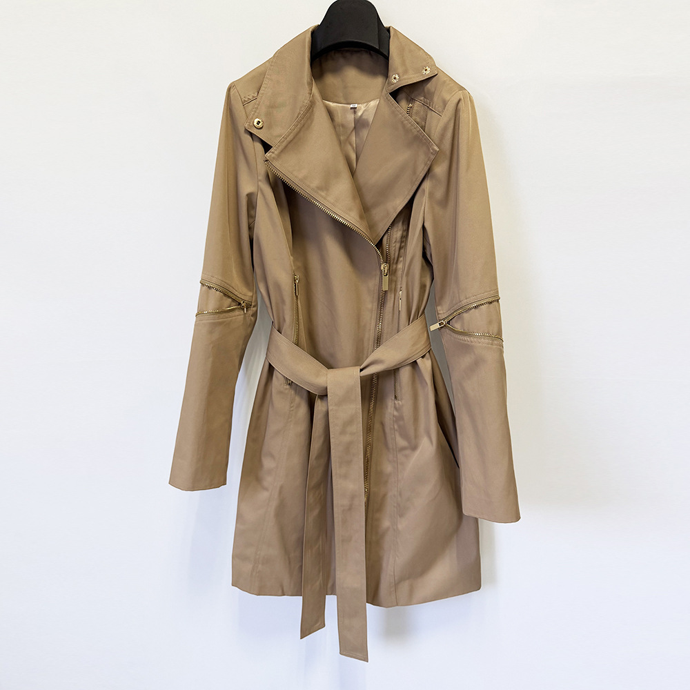 Long European style coat fashion windbreaker