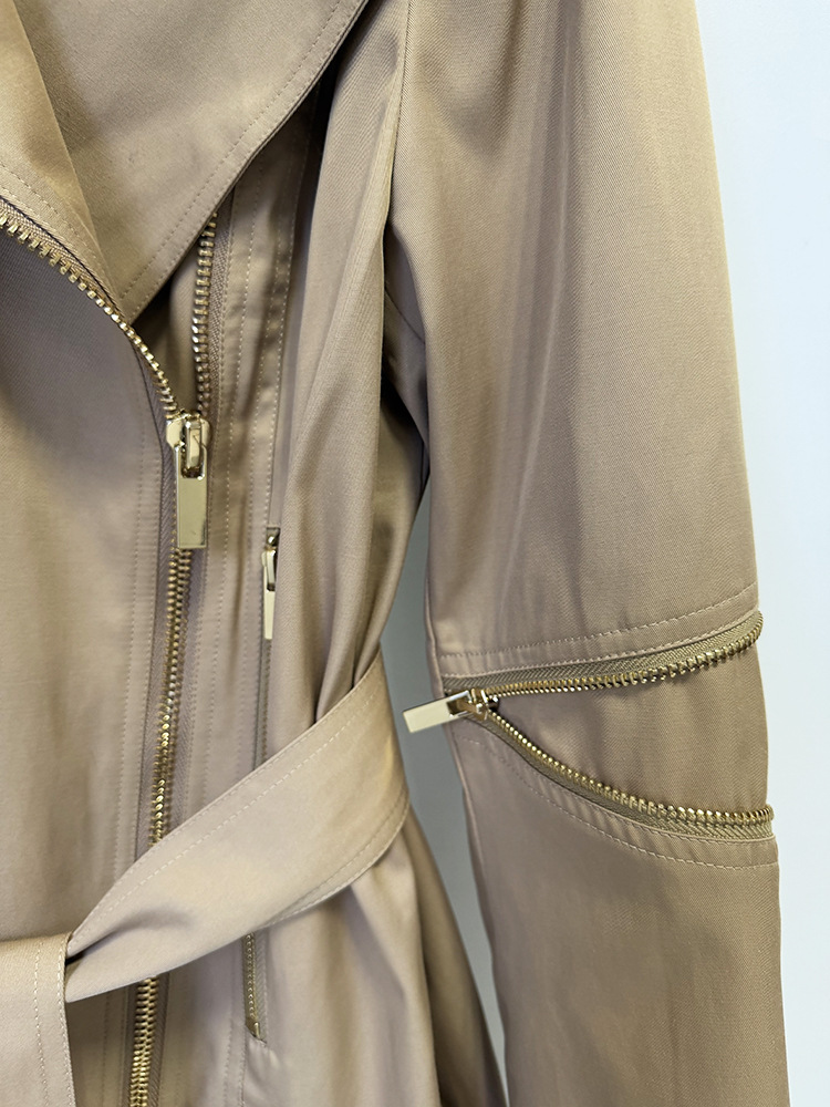 Long European style coat fashion windbreaker