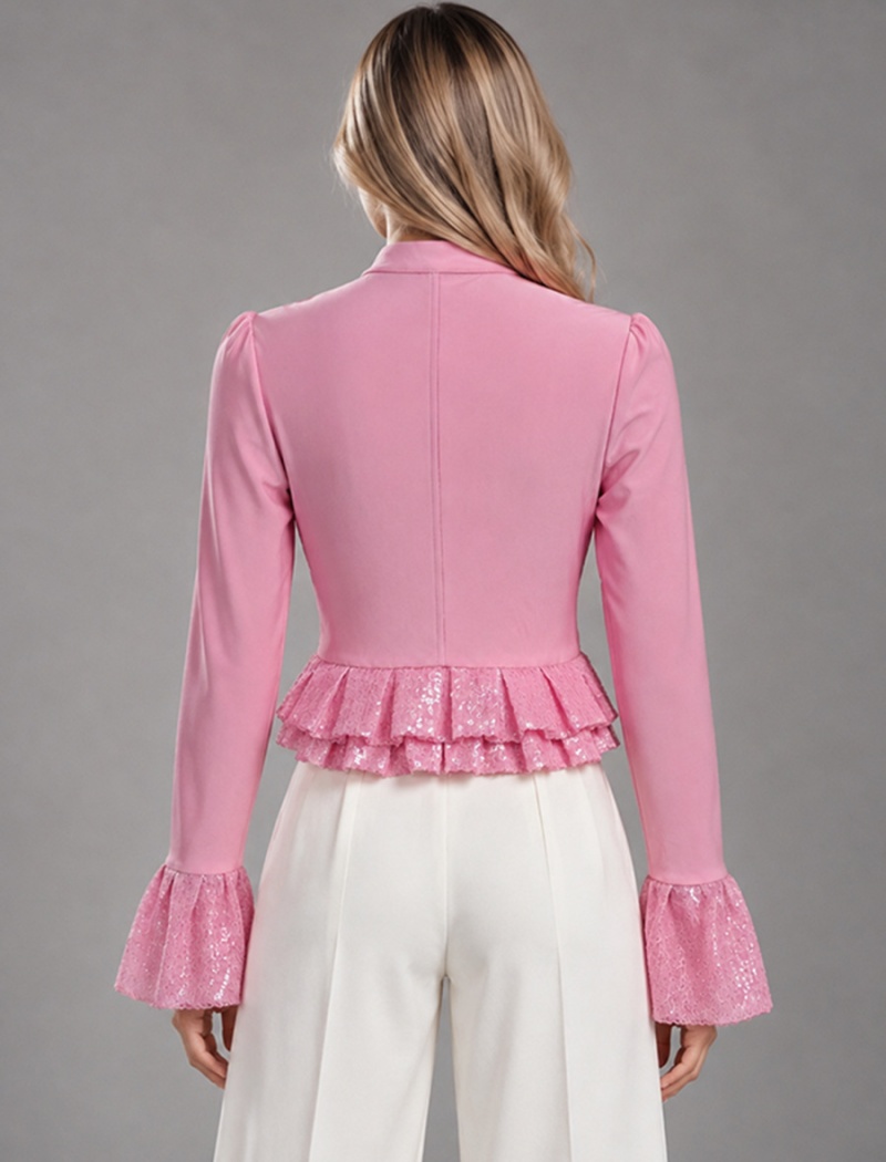 Autumn fashion short splice coat for women