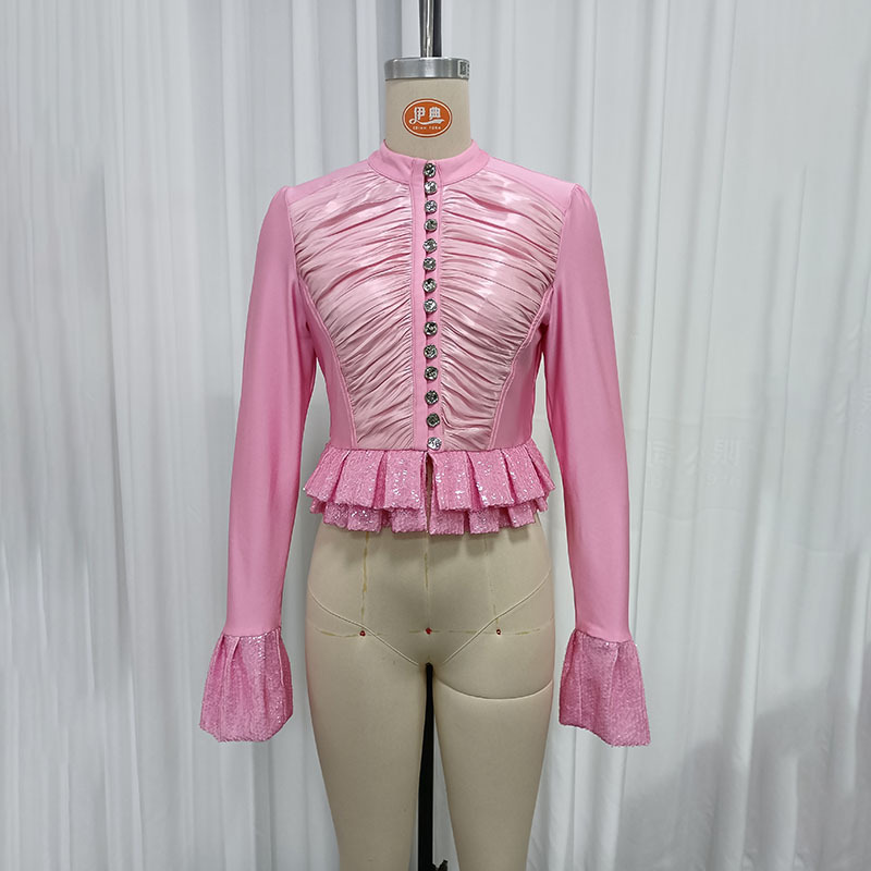 Autumn fashion short splice coat for women