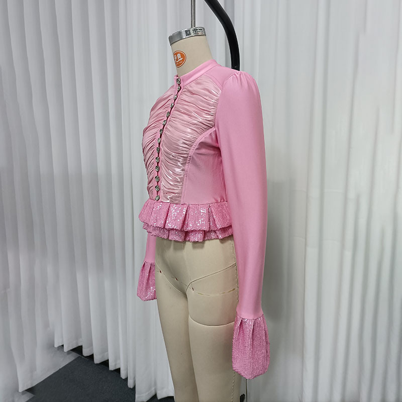 Autumn fashion short splice coat for women