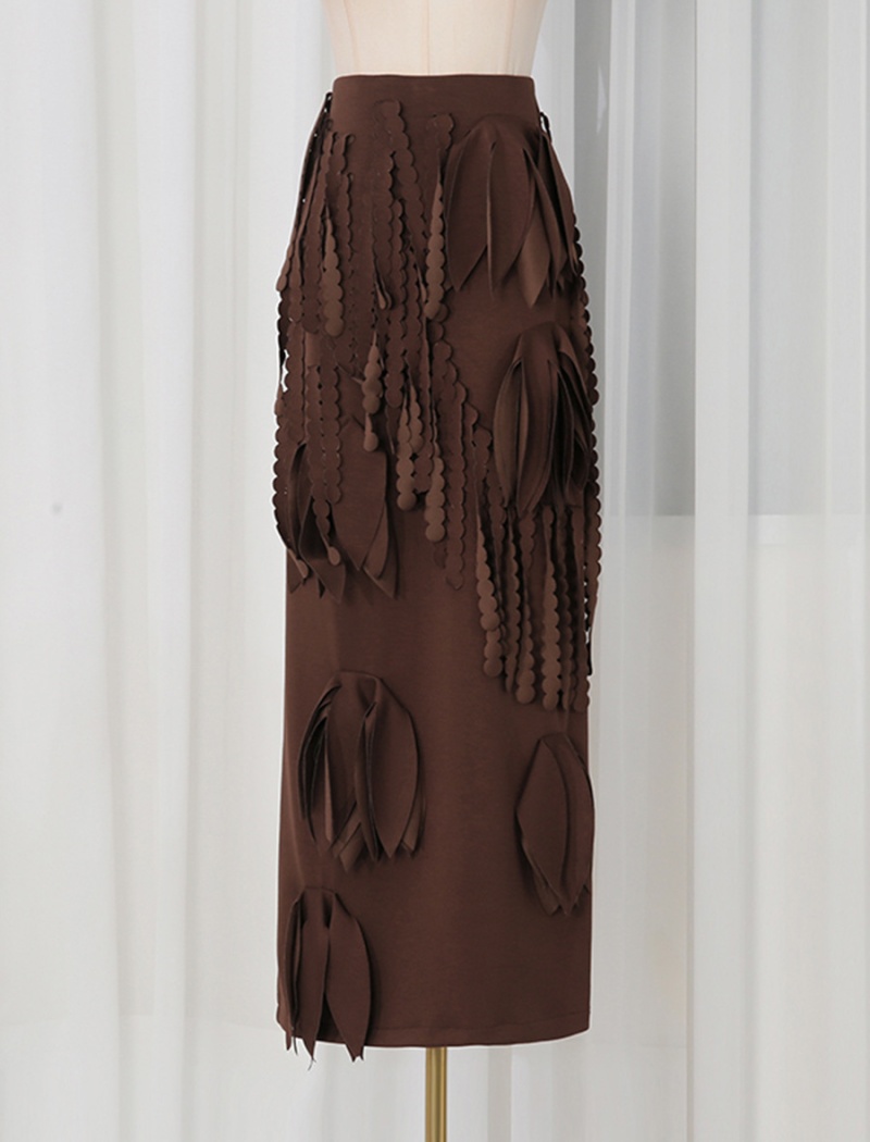 Splice temperament long elegant fashion autumn skirt