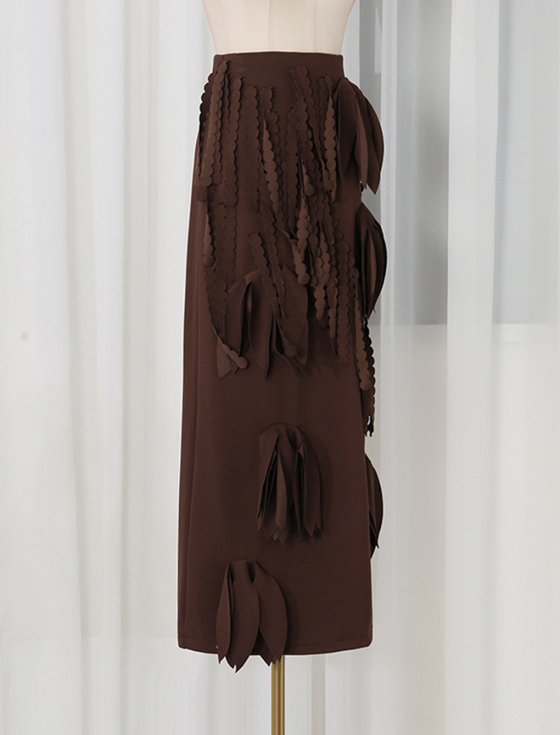 Splice temperament long elegant fashion autumn skirt