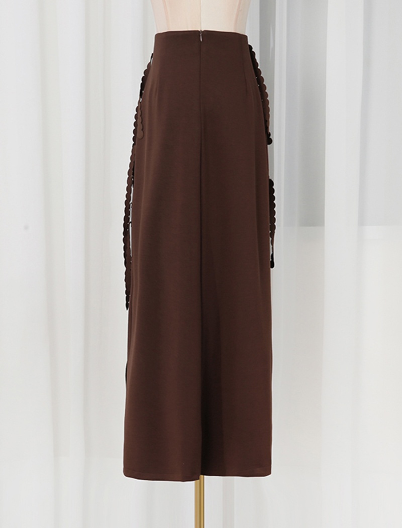 Splice temperament long elegant fashion autumn skirt