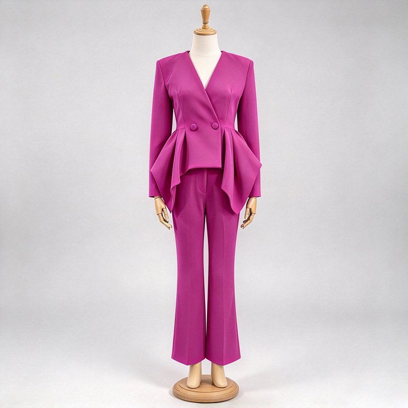 Autumn business suit long pants 2pcs set for women