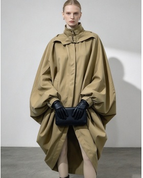 Autumn fold windbreaker fashion loose coat for women
