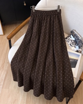 Retro autumn and winter Korean style polka dot skirt
