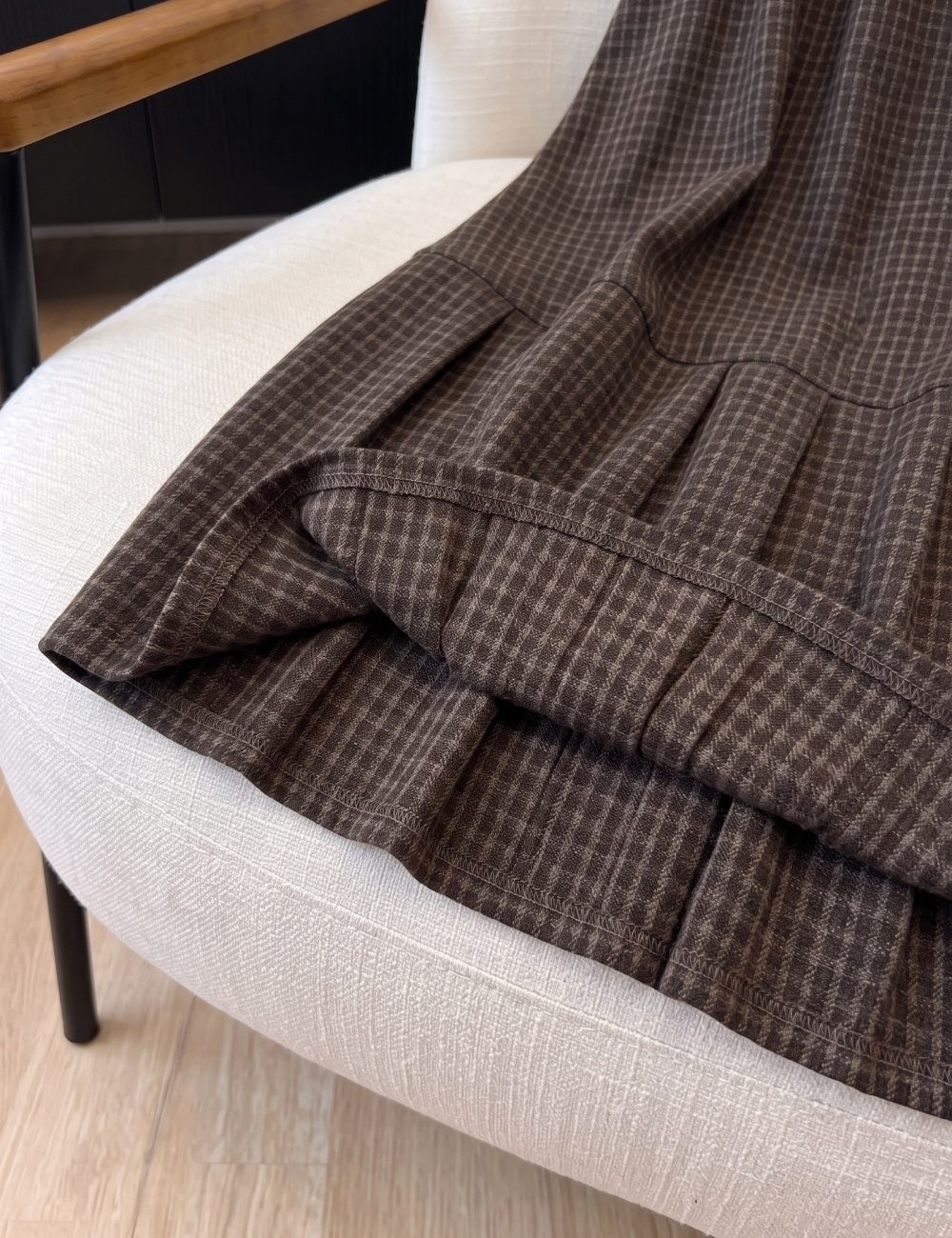 Bud autumn and winter splice plaid slim long thick skirt