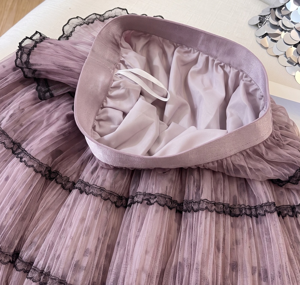 Lace autumn France style cake polka dot skirt