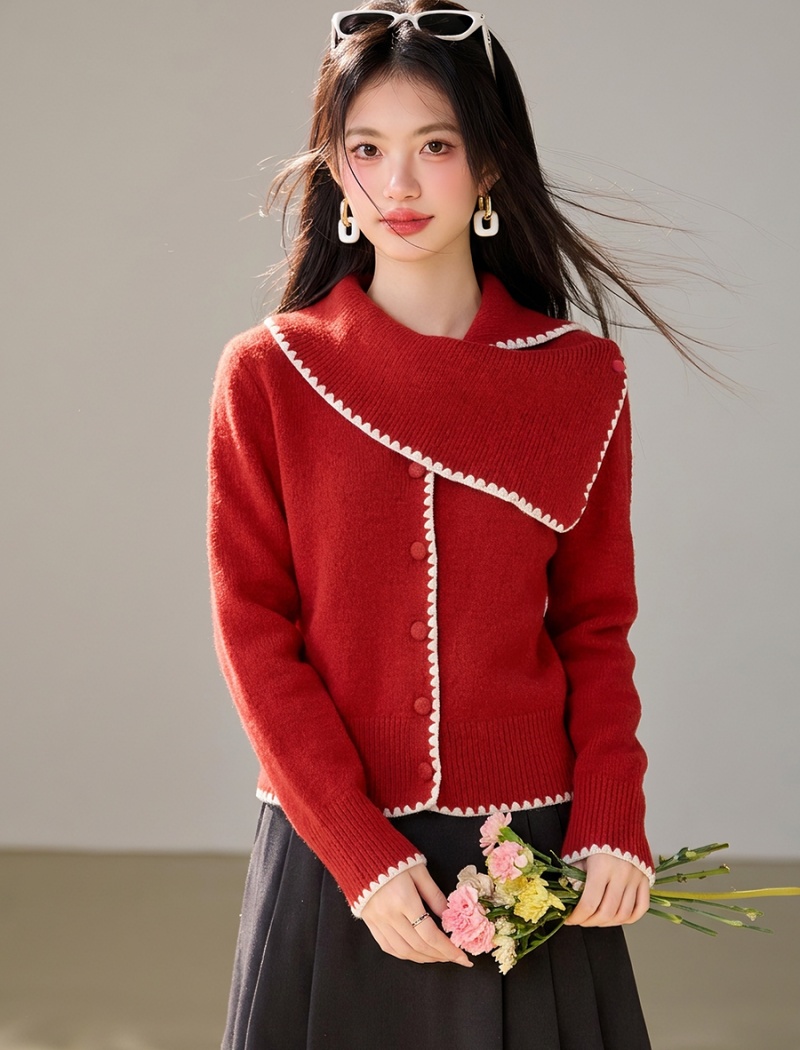 Lazy retro sweater mixed colors winter scarves