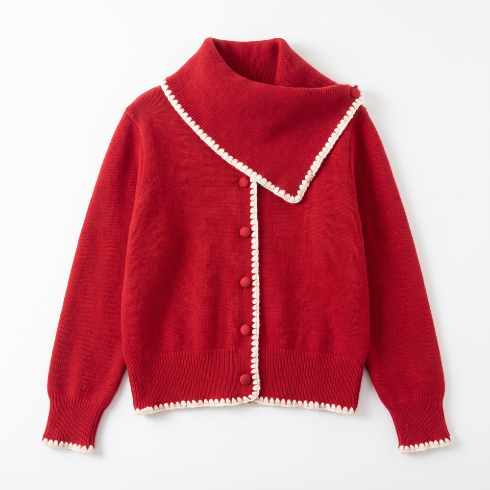 Lazy retro sweater mixed colors winter scarves