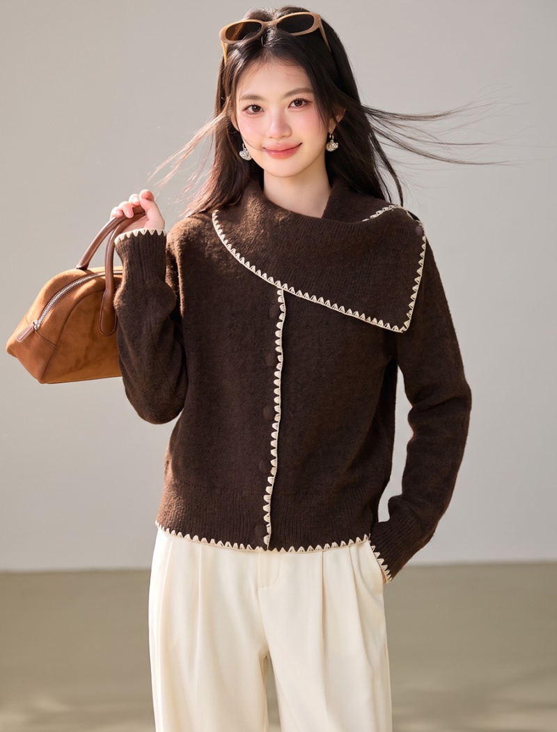 Lazy retro sweater mixed colors winter scarves
