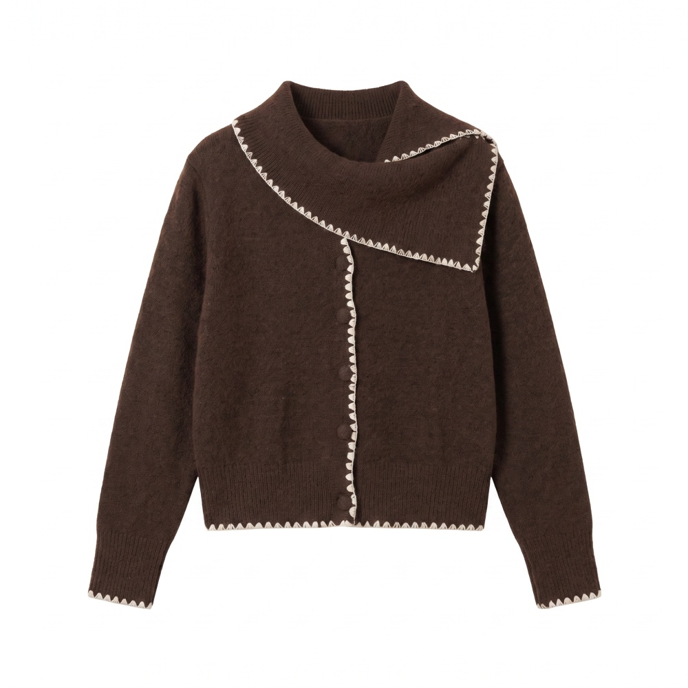 Lazy retro sweater mixed colors winter scarves