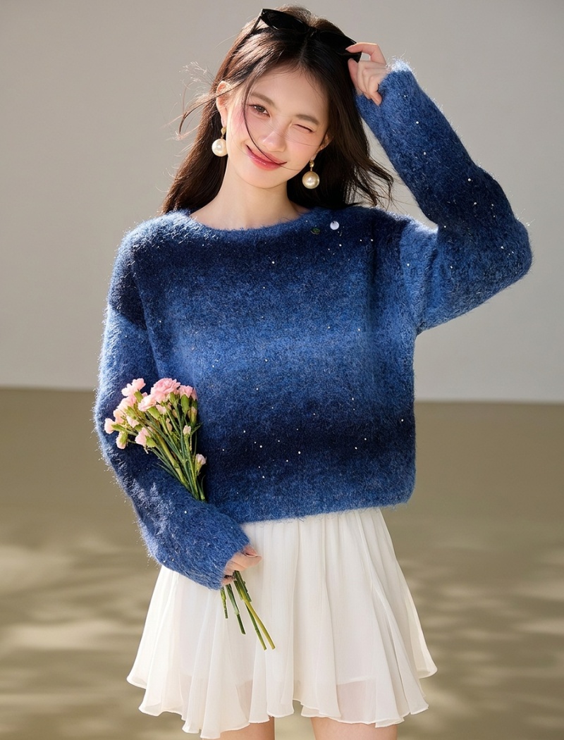 Loose long sleeve lazy autumn and winter sweater for women