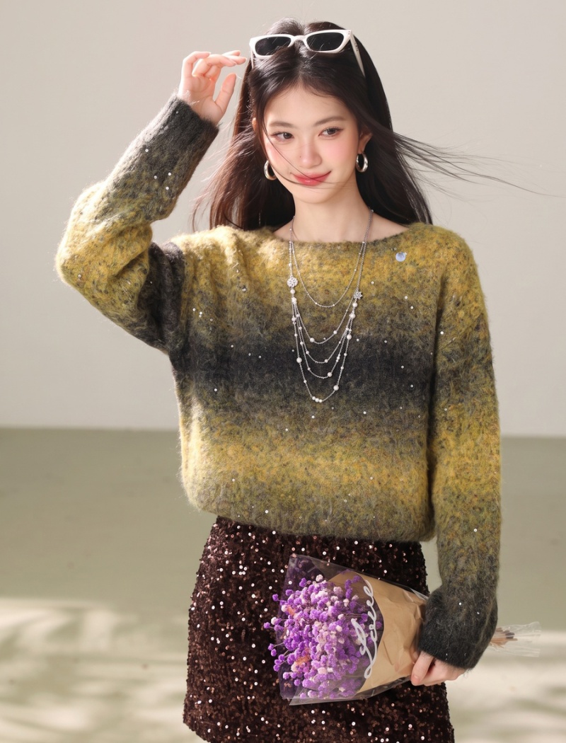 Loose long sleeve lazy autumn and winter sweater for women
