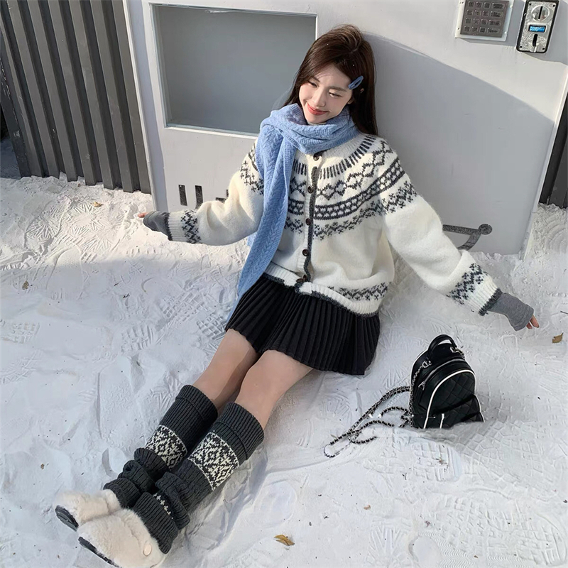 Retro autumn tops lazy Korean style sweater