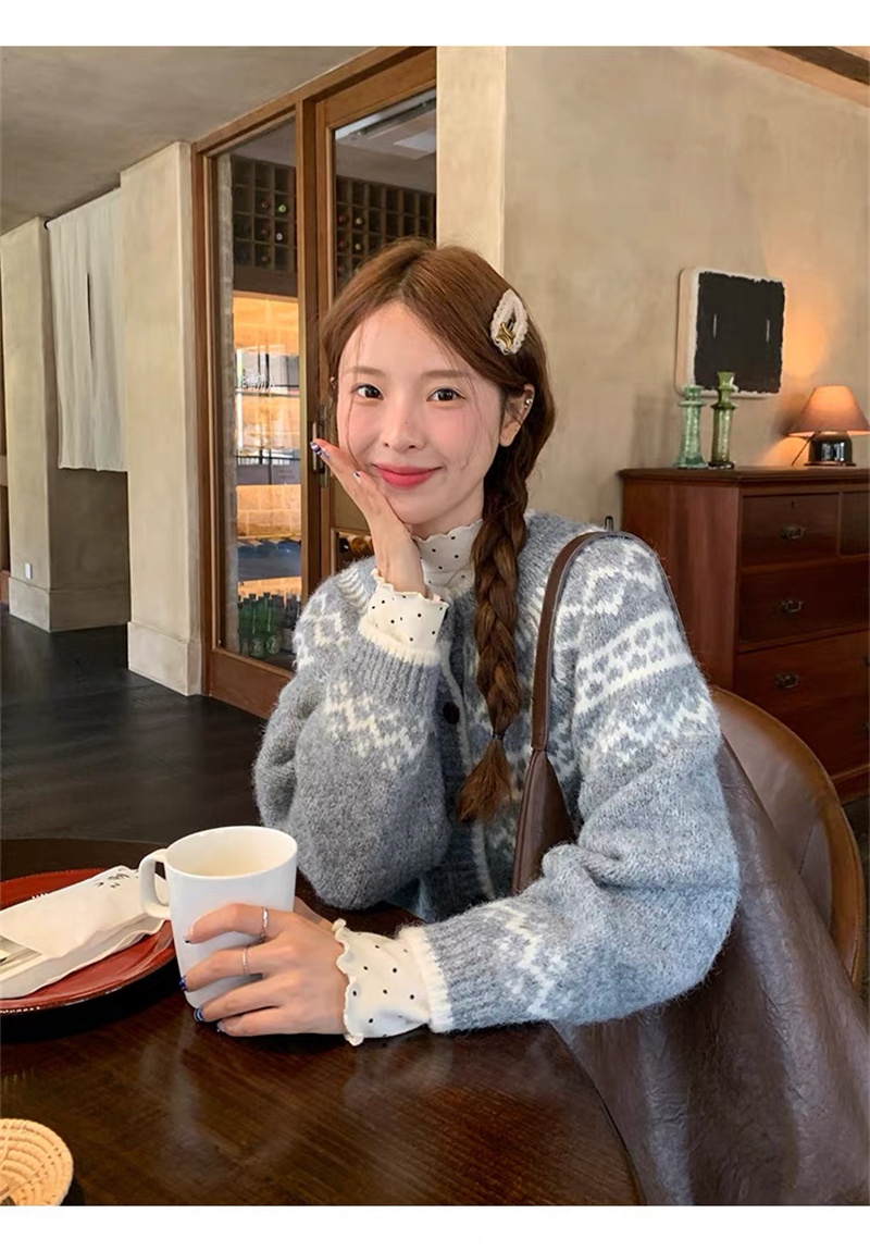 Retro autumn tops lazy Korean style sweater