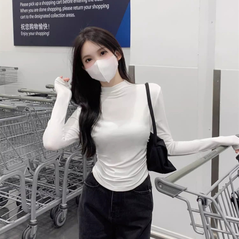 Plus velvet bottoming shirt thick T-shirt