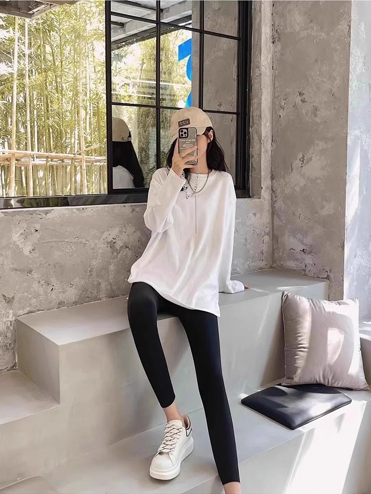 Long bottoming shirt spring and autumn T-shirt for women