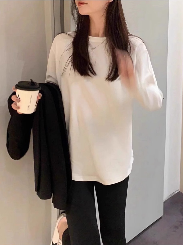 Long bottoming shirt spring and autumn T-shirt for women