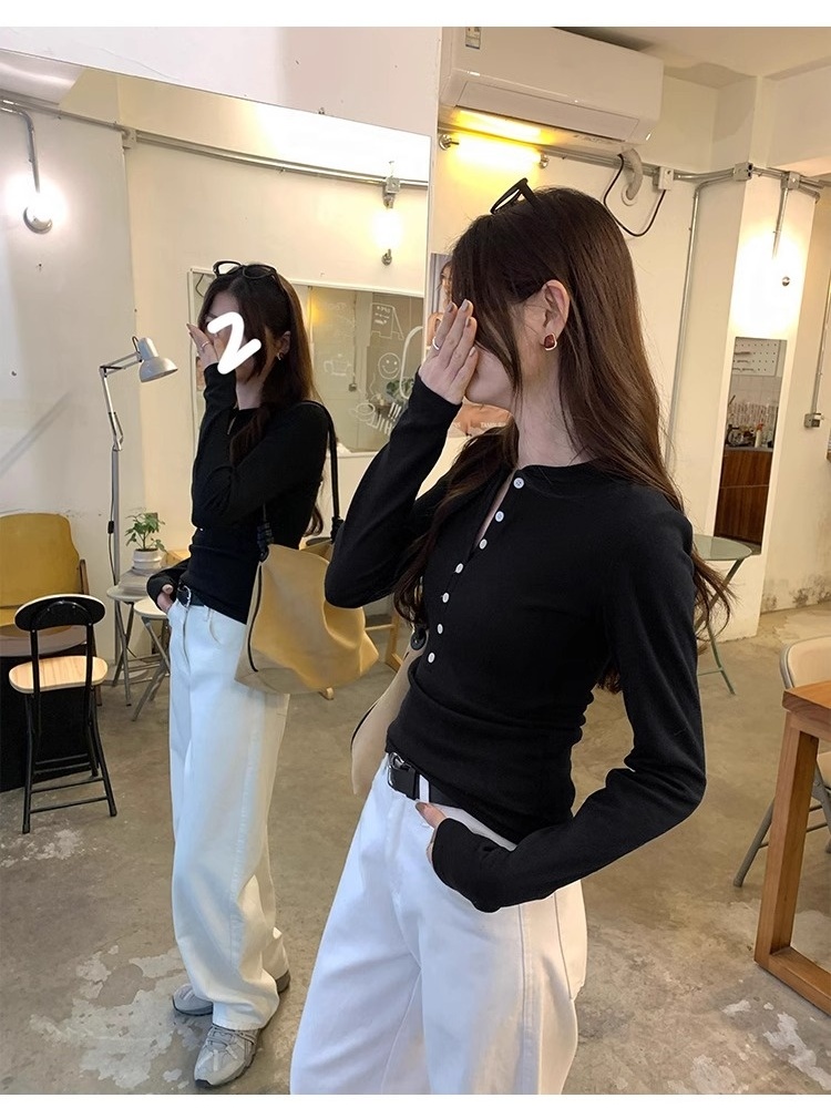 Inside the ride tops bottoming shirt for women