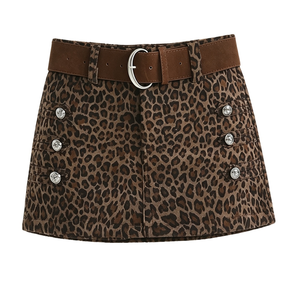 Package hip high waist short skirt retro suede skirt for women