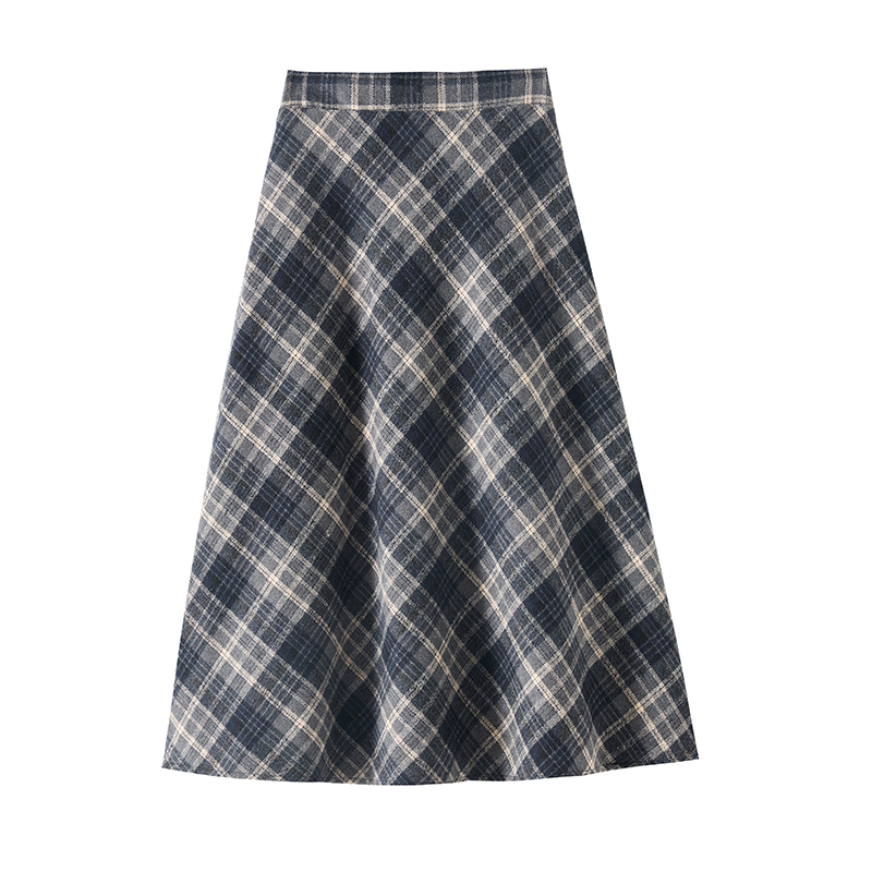 Slim long retro spring and autumn A-line skirt for women