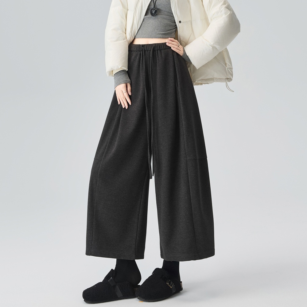 Nine tenths cashmere pants Casual wide leg pants for women