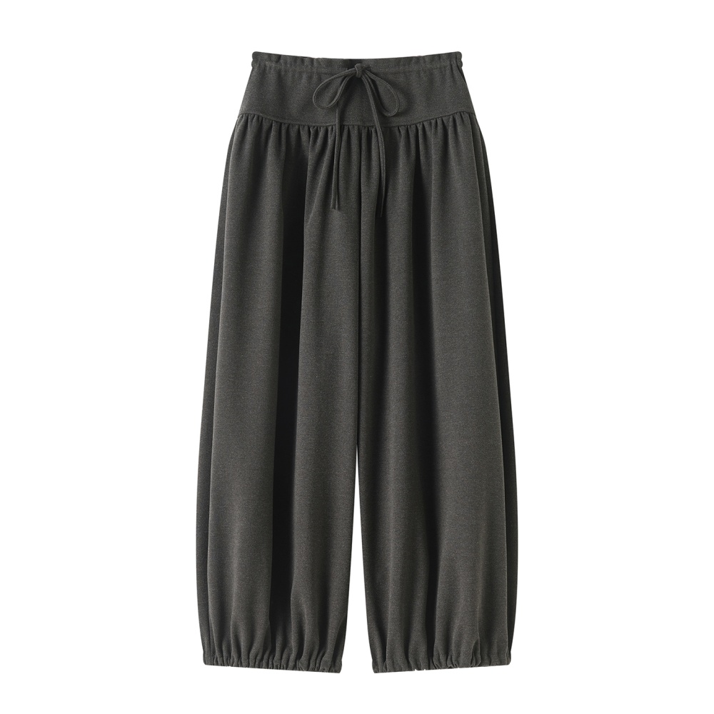 Loose wide leg pants drawstring bloomers for women