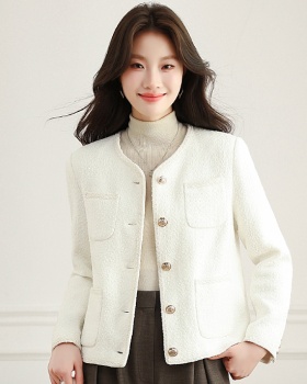 Short coarse flower coat small fellow tops for women