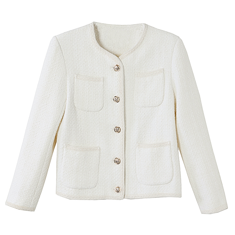 Short coarse flower coat small fellow tops for women