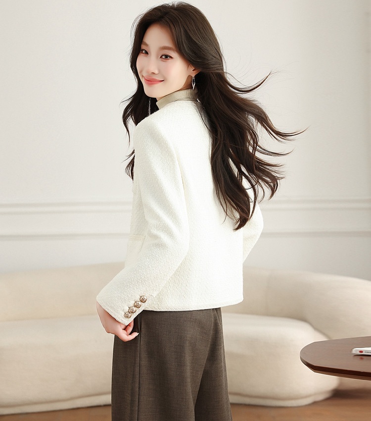 Short coarse flower coat small fellow tops for women