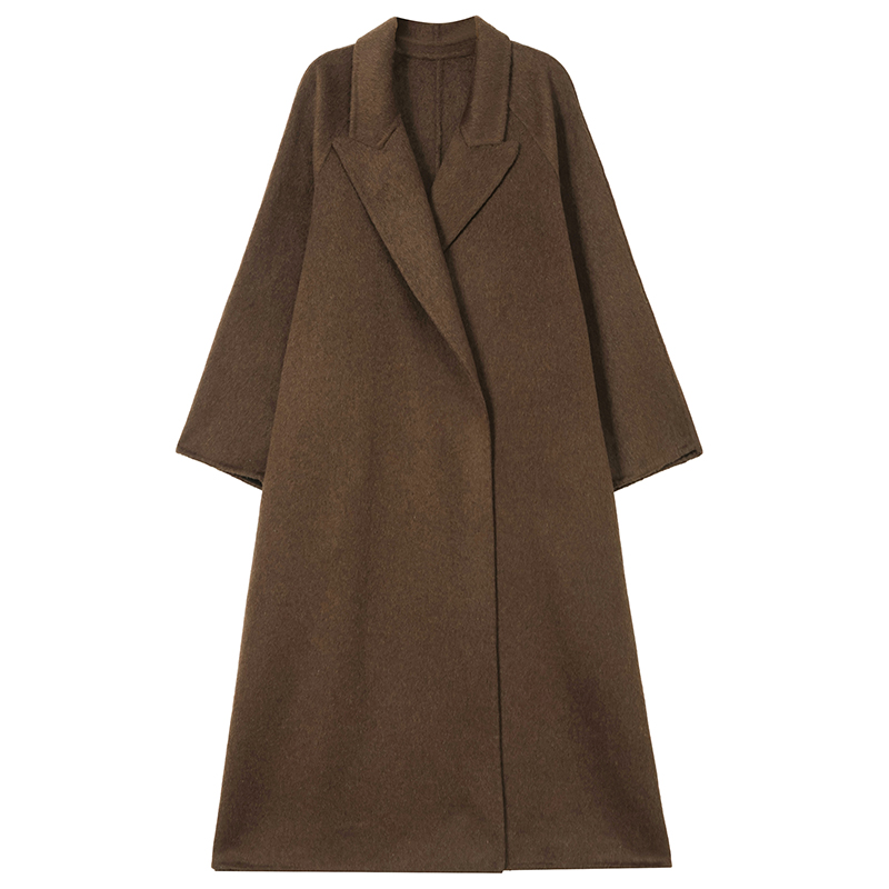 Exceed knee long two-sided wool coat winter woolen slim woolen coat