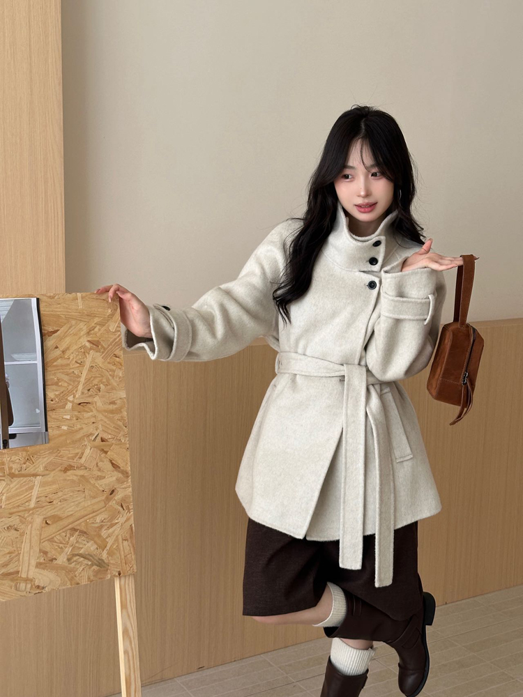 Short Korean style overcoat small fellow woolen coat