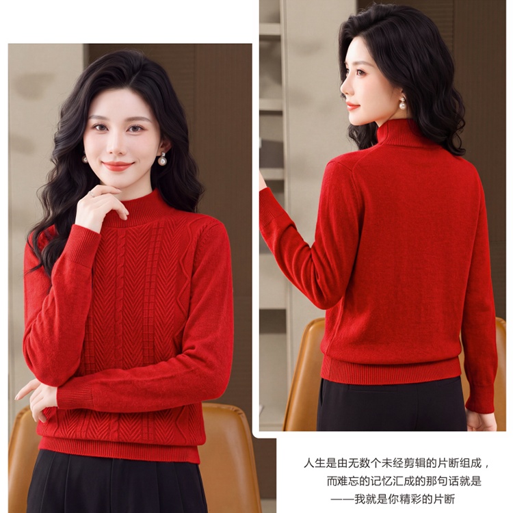Thick sweater half high collar bottoming shirt