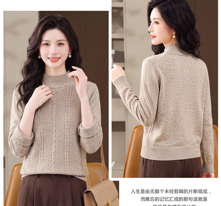 Thick sweater half high collar bottoming shirt