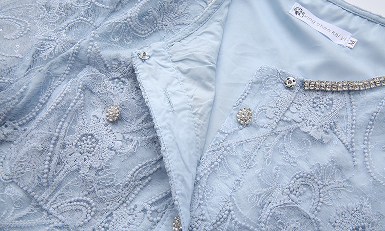 Embroidery cardigan skirt 2pcs set for women