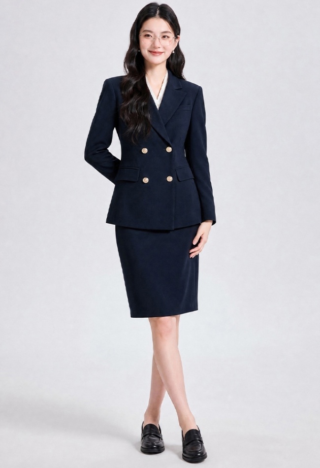 Black pants micro speaker business suit a set for women