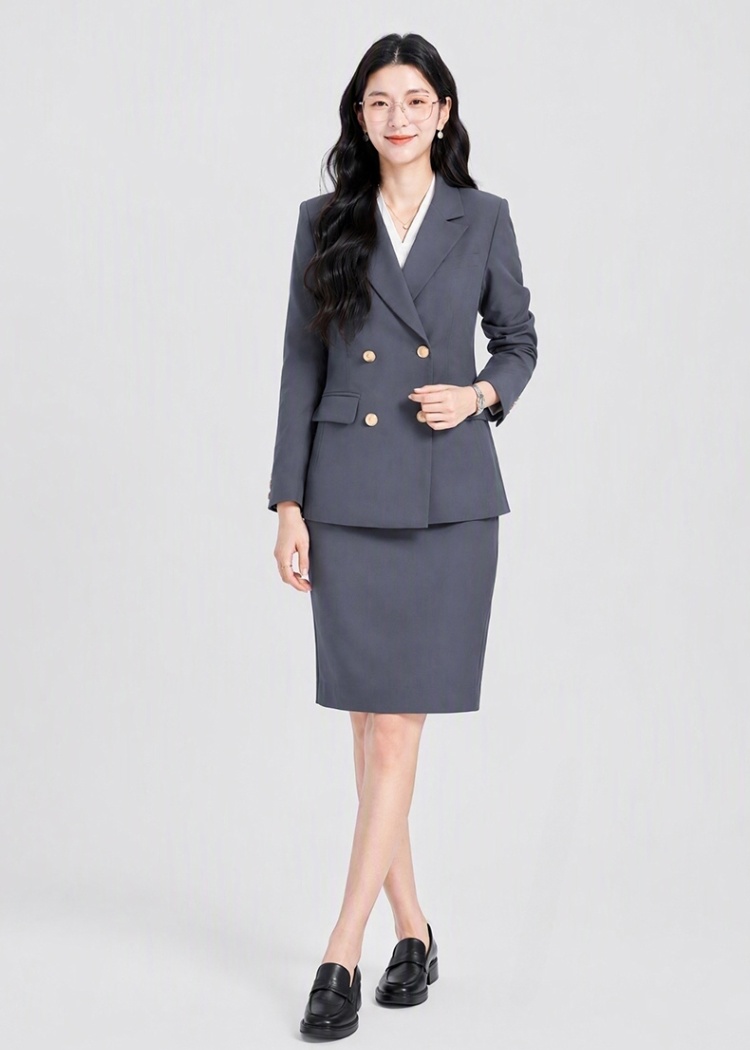 Black pants micro speaker business suit a set for women