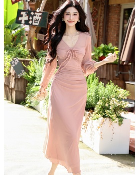 Slim tender long dress autumn dress for women