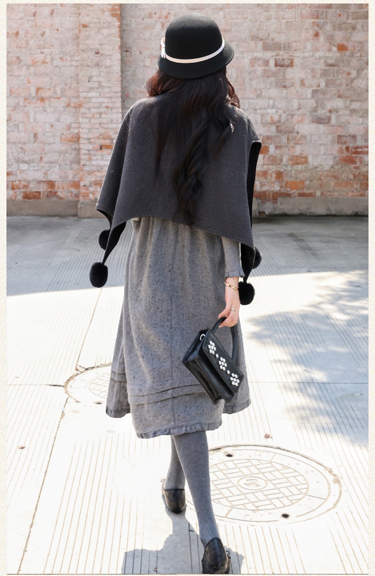 Short irregular small fellow cloak sweet wear shawl 2pcs set