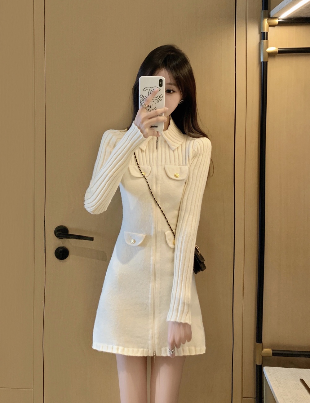 Slim chanelstyle temperament autumn dress for women