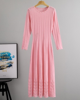 Long sleeve long dress Korean style autumn long dress