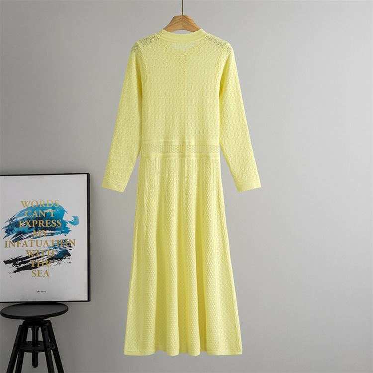 France style retro long sleeve long dress slim autumn dress