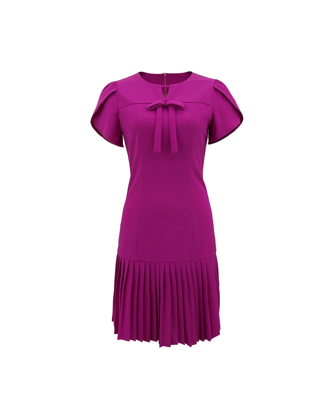 Invisible pleated European style elegant dress for women